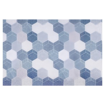 半島良品 可裁剪刮泥防滑絲圈地墊  藍調立方  1個  120 x 80cm