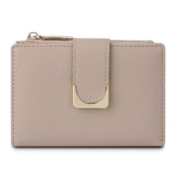 Jpqueen 時尚簡約金屬女款短夾錢包(4色可選)