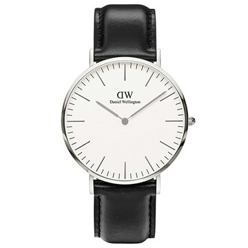 送禮首選★Daniel Wellington DW 手錶 Classic Sheffield 40mm爵士黑真皮皮革錶 DW00100020    【全館滿額折價★APP下單點數4倍送】線上購買享_實體門市同步服務