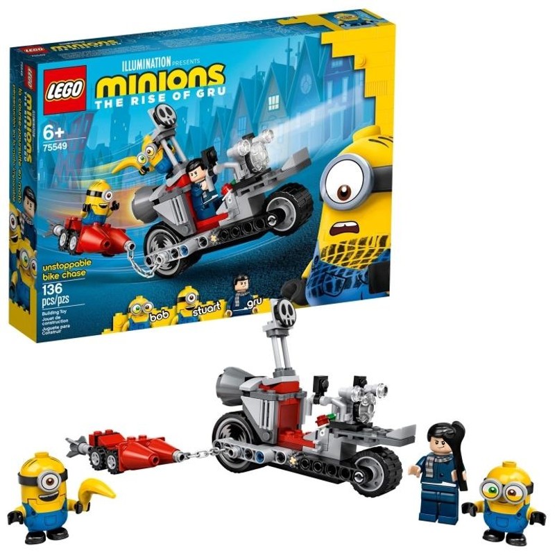 ミニオンズ フィーバー ライズオブグルー 2022 ミニオン おもちゃ LEGO Minions Unstoppable Bike Chase  (75549) Minions Toy Building Kit