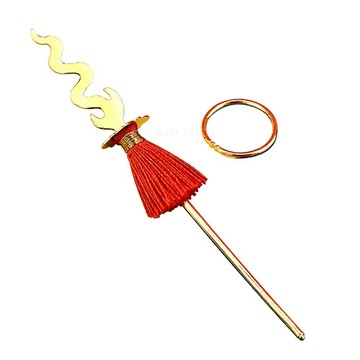 三太子法器-黃金火尖槍乾坤圈-中壇元帥