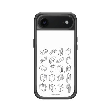 iPhone Air Mod NX -邊框背蓋組合 (相機按鈕) 黑 - Sketch Factory - 基礎方形素描