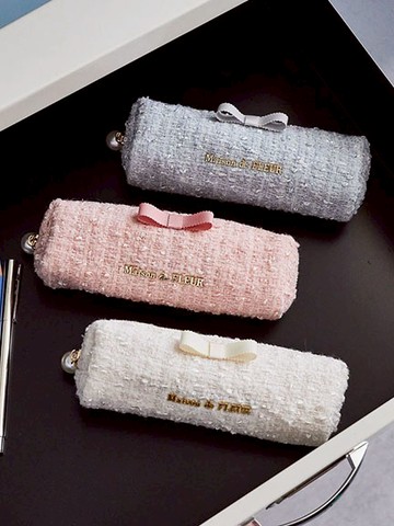 小香風蝴蝶結緞帶長型筆袋(08000178800) - Maison de FLEUR