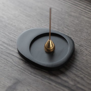 香插金石香插香座家用室內簡約現代純銅線香塔香底座托盤擺件 雙11全館免運