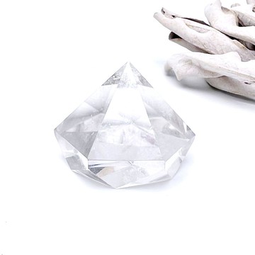 蘊光。擺件 療癒 招財 淨化 全脈輪 l 白水晶鑽石 有天然棉絮 l