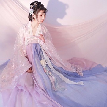 免運 春櫻漢服女襦裙齊胸齊腰套裝超仙學生古裝衣服原創