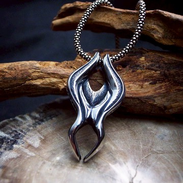 能神系列-海姆達爾 墜飾(925純銀/北歐神話/羊角/號角/純銀墜子)