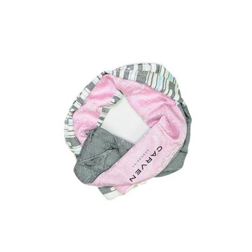 Carven 水色系拼接 輕薄絲巾 中號方巾 圍巾