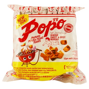 popo寶寶 甜辣魚風味豆餅  288g  1袋