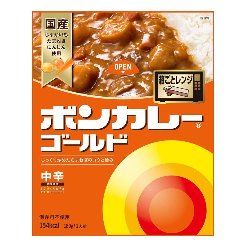 大塚食品 ボンカレーゴールド 中辛 180g×5個 レンジ調理対応