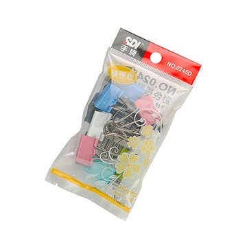 SDI彩色長尾夾隨手包/0245D/25mm/混色出貨/8支/包