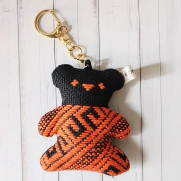 【津輕刺繡絨毛吊飾鑰匙圈】津輕妖精・Usakoguma 雷雨