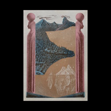 A3 Risograph 孔版印刷海報 | 孤獨地獄