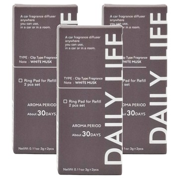DailyLife 香氛芳香夾補充  3盒  白麝香