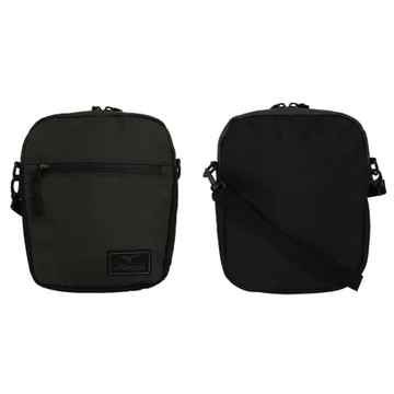 MIZUNO 隨身小包-斜背包 側背包 美津濃 台灣製 軍綠黑灰