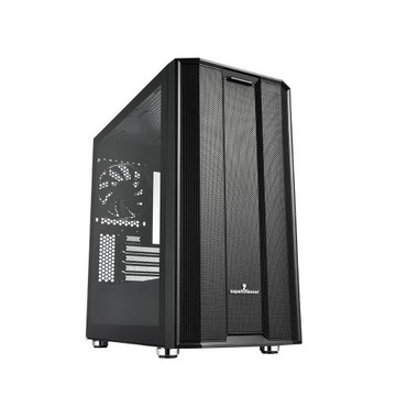 Superchannel 視博通 SW300 M(B) 電腦機殼 黑/M-ATX/TYPE-C / 4風扇 / 磁吸鐵網