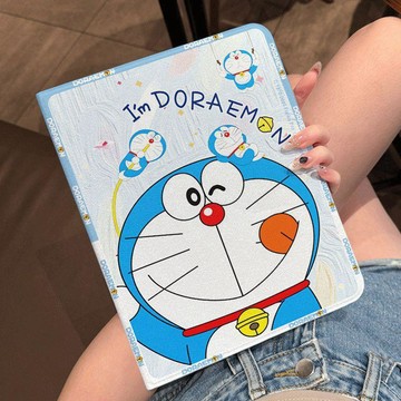 哆啦A夢書本式適用iPad保護套ipad9/10/11平板殼全包air7/6 13