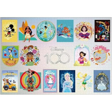 TENYO拼圖 D-1000-014 迪士尼百年慶典-世界藝術家51*73.5