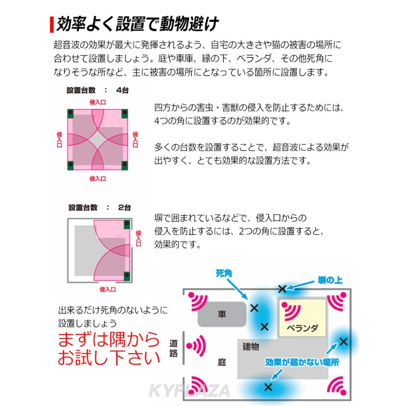 猫よけ 超音波 光で 動物 よせつけない 改良版 アニマルガーディアン 害獣 追い払う 動物避け ソーラー 太陽光パネル 猫 犬 ネズミ キツネ 鳥  ネコ ネコ避け 猫避け 鳥獣対策 USB充電 日本語マニュアル 日本語パッケージ 通販 LINEポイント最大5.0%GET | LINEショッピング