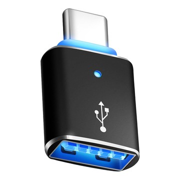 Home Planet USB 3.0 A型轉C型 OTG 轉接頭 帶LED燈  1個