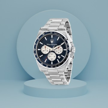 送禮首選★MASERATI 瑪莎拉蒂 Velocità系列 三眼計時手錶 週年慶送禮推薦-43mm R8873652005  附提袋【全館滿額折價★APP下單點數4倍送】線上購買享_實體門市同步服務