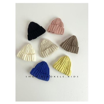 新生兒帽子ins韓國嬰兒胎帽3-6個月嬰幼兒帽子秋冬季保暖毛線帽潮