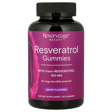 Reserveage Beauty, 白藜蘆醇軟糖，葡萄味，100 毫克，60 粒軟糖（每粒軟糖 50 毫克）