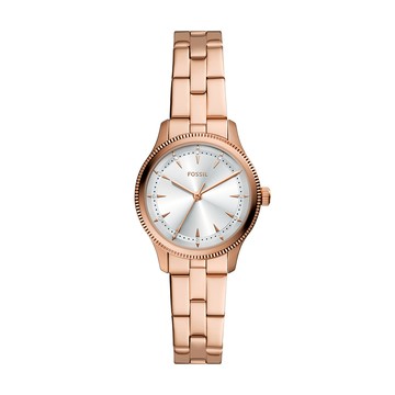 Brynn 簡約亮眼三眼女錶 玫瑰金色不鏽鋼 30 MM BQW8017