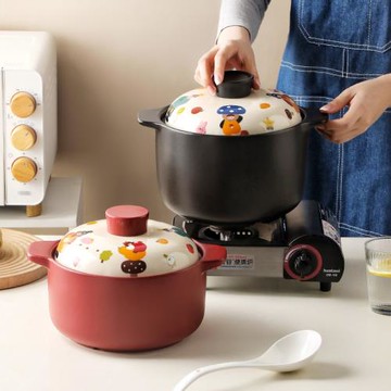 創意可愛一家人砂鍋煲仔飯耐高溫干燒不裂家用煤氣灶專用陶瓷湯鍋