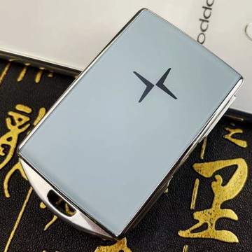 適用于極星Polestar2鑰匙套Polestar1汽車專用胡桃木紋金屬殼包扣
