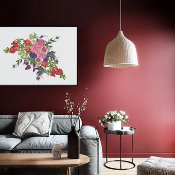 春暖花開-臥房掛畫/花/插畫/水彩畫/攝影/餐桌/複製畫/商空/居家