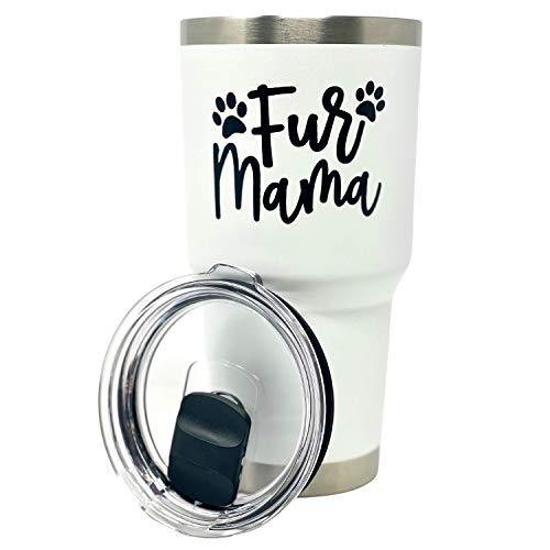 Fur Mama Tumbler Dog Lovers Gifts for Women Dog Mom Insulated Cup, Coff