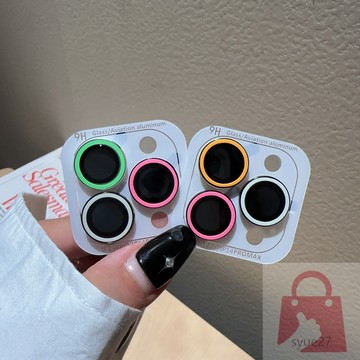 iPhone15 鏡頭保護貼 混色夜光鏡頭貼 14promax 13 11 12 14plus 13mini 鏡頭貼