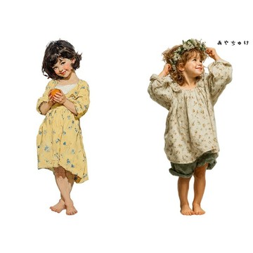 【4 月新品 2】08-127-0106 人物貼紙 鄉村女孩 B