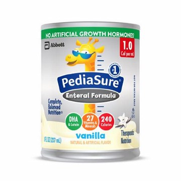 Standard Tube Feeding Formula PediaSure  8 oz. Can Ready to Hang Vanilla Ages 1 to 13 Years Case of 24 by Pediasure