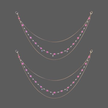 莓果氣泡酒多層多用途身體鍊/褲鍊