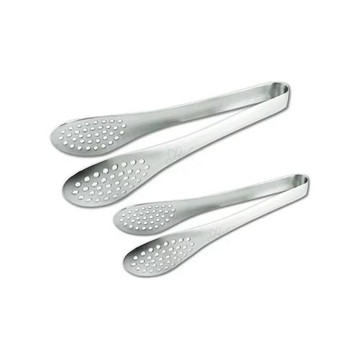 【LMG】日式不銹鋼萬用料理瀝油夾2入組(小+中)