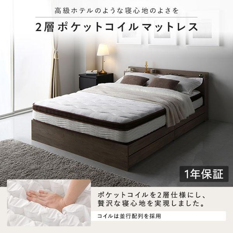 破格のお値段2万円で(>_<)ダークブラウンのダブルベッドフレーム