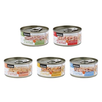 SEEDS聖萊西-TUNA愛貓天然食 70g x 48入組(買二件送寵喵樂-貓草玩具1個隨機)