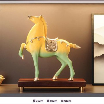 新川 新中式擺件 馬到成功擺件 輕奢質感新年裝飾