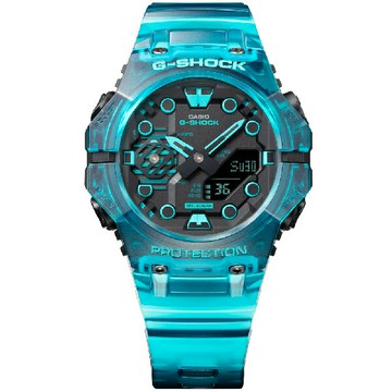 CASIO卡西歐 G-SHOCK 藍牙 碳纖維核心防護 半透明 機械戰甲 科幻炫藍 46mm GA-B001G-2A｜樂天全館特惠中★指定刷卡回饋10%