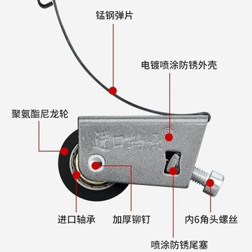 【臺灣熱賣】陽臺隔斷推拉門地滑輪廚房玻璃移門輪鋁合金雙軌道滑輪寬殼下滑輪【推薦】