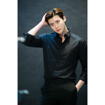 李鐘碩那不勒斯教父襯衫男黑色休閑彈力免燙商務韓版修身長袖襯衣