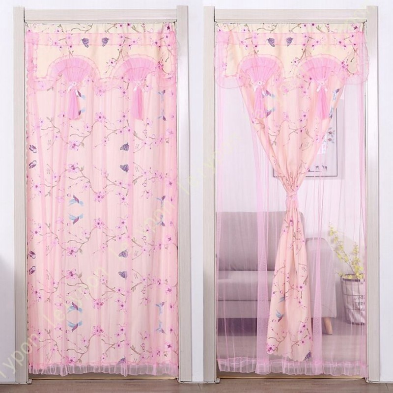 タッシー様 オーダー品 デラックスのれん タッセルつき フリル ☆くるみの森 LALUICE ラルイス バラ柄裾フリル暖簾 のれん ノレン おしゃれ