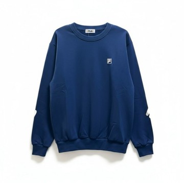 FILA 大學T 深藍 刺繡LOGO 圓領 長袖 上衣 男 1TEW7004AB