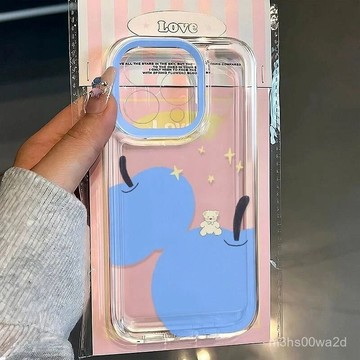 新品💖蘋果小熊適用蘋果16PROMAX手機殻iPhone15防摔14軟殻13趣味12透明 16e 保護殼
