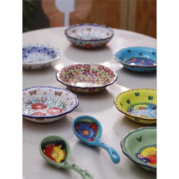 浪漫與歌 | 手繪波蘭油畫風格家用陶瓷深湯盤意面盤草帽盤水果碗