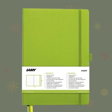 【客製服務】LAMY 鋼筆用軟式A5筆記本 / notebook狩獵系列 綠色