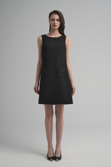 Persephone幾何立體織紋修身洋裝