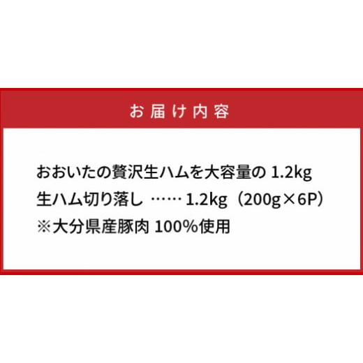 ふるさと納税 大分県 国東市 おおいたの贅沢生ハムを大容量の1.2kg?_0245N